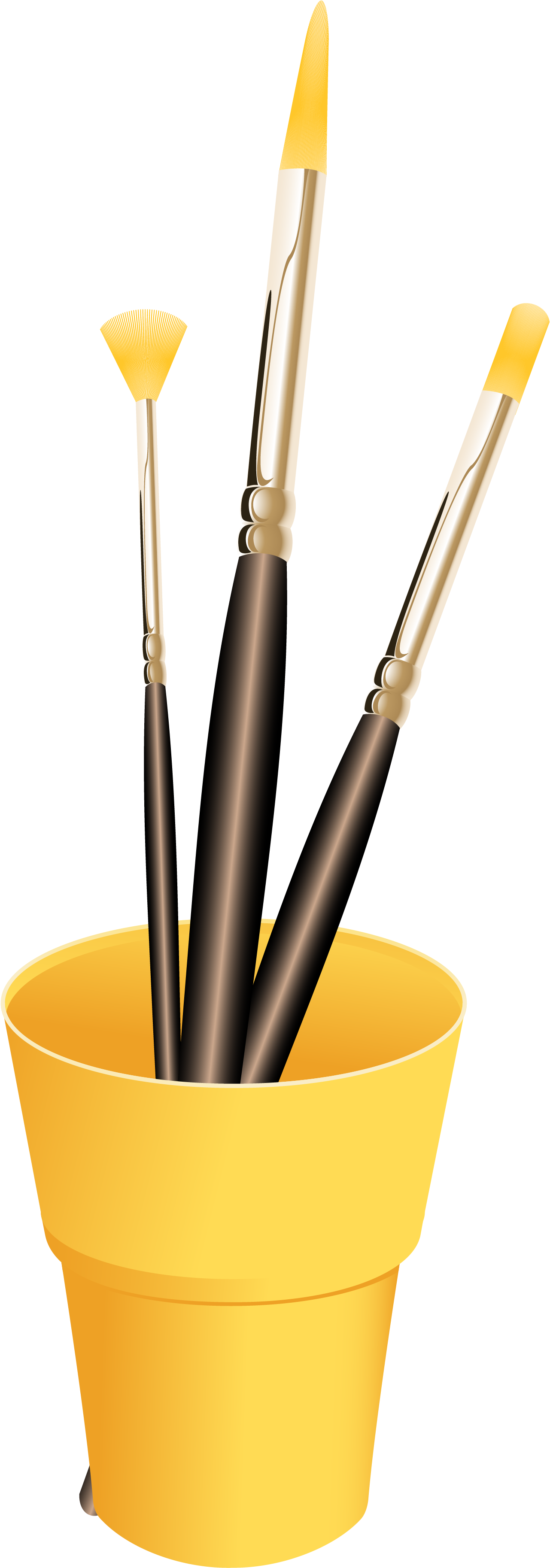 Lápiz Pincel De Pintura Al Óleo - Paint Brush (1770x4010)