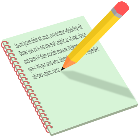 Notebook And Pencil - Notebook Pen Png Icon (500x490)