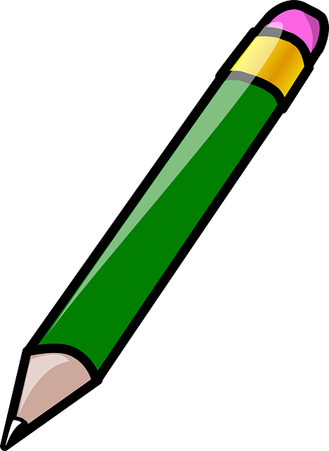 Lápiz, Borrador, Goma, Verde - Purple Pencil Clipart (467x640)
