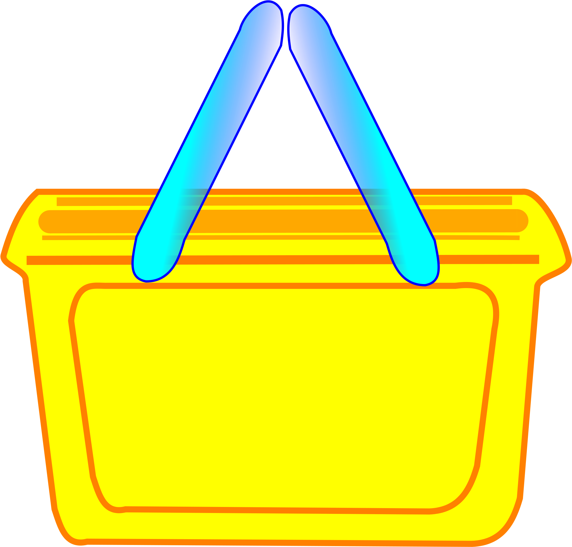 Open - Yellow Shopping Basket (2000x1920)