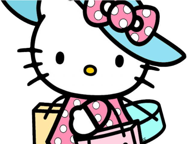 Shopping Clipart Hello Kitty - Colouring Pics Hello Kitty (640x480)