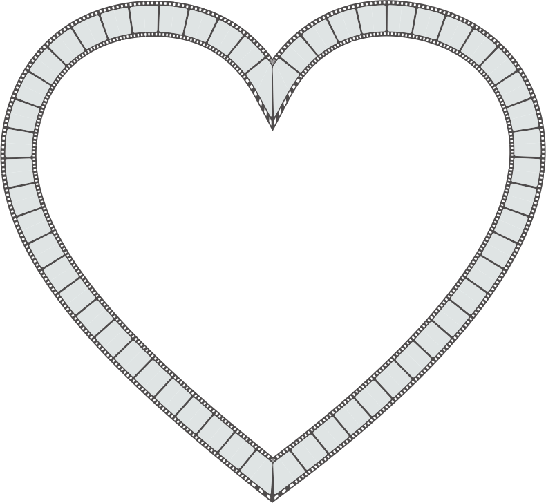 Medium Image - Film Strip Heart (790x728)