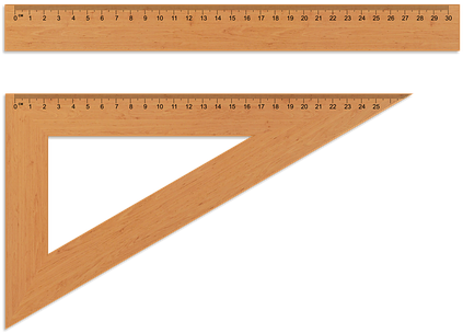 The Ruler Wooden Ruler Setsquare Centimete - Wood Triangle Ruler Png (459x340)