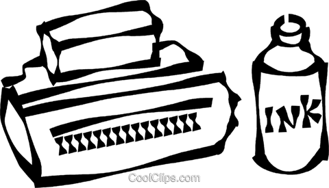 Computer Printer Cartridge Royalty Free Vector Clip - Printer (480x275)