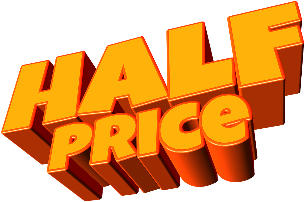 Are You Normally Playing A Blank Price Tag Png - Half Price Sale Png (1280x773)