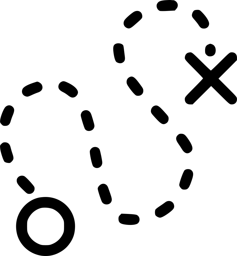 Direction Plan Step Way Treasure Map Route Travel Comments - Treasure Map Line Png (906x980)