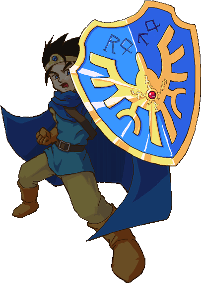 Dragon Quest Iii Artwork - Dragon Quest Roto's Shield (420x580)