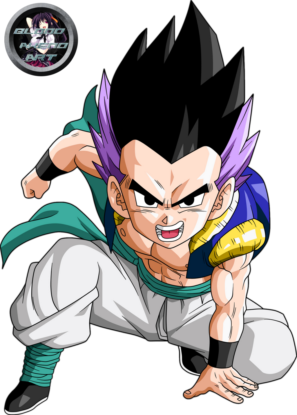 Dragon Ball Gotenks Render By Bloodakenoart Dragon - Dragon Ball Gotenks Render (1024x1430)