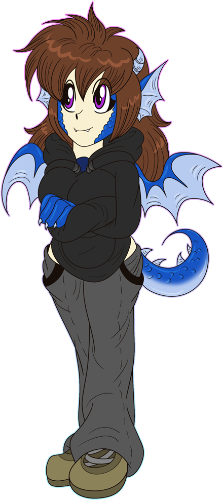 Dragon Girl Chibi By Akuoreo - Digital Art (454x1000)