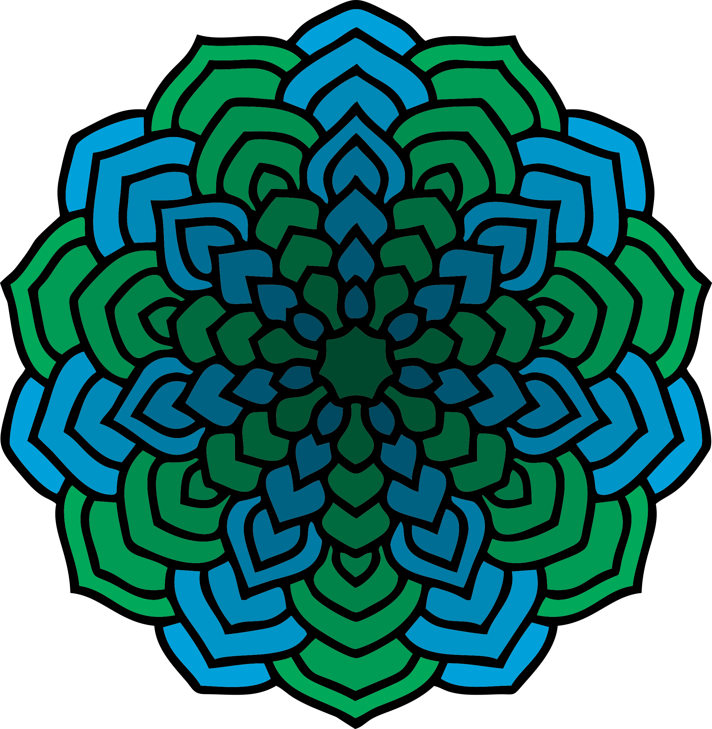 Mandala 1 - Flor Mandala Para Imprimir (2342x2400)