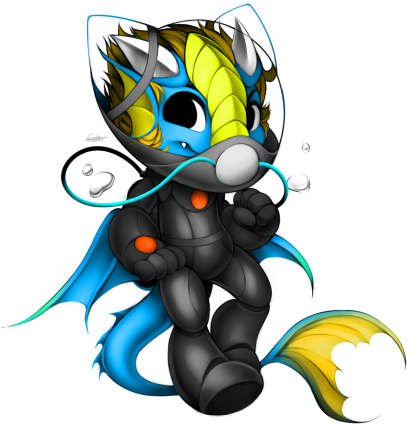 Diver Jesus Dragon By Lasgatasdemedianoche - Dragon (864x925)