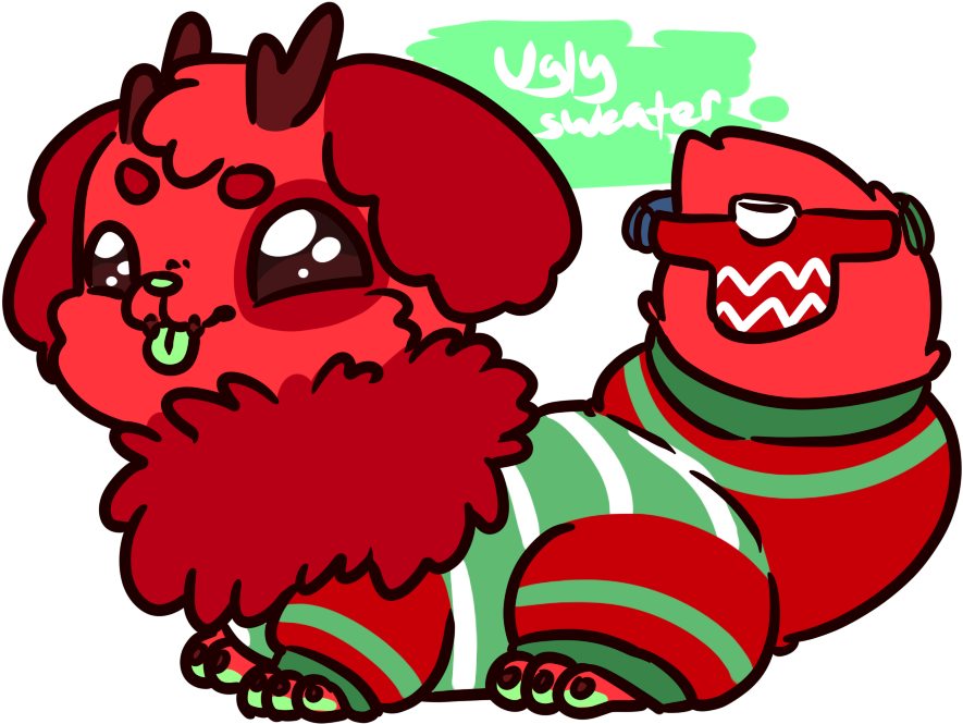 Ugly Christmas Sweater Adopt By Kawaii Fur Costumes - Ugly Christmas Sweater Adopt By Kawaii Fur Costumes (951x804)