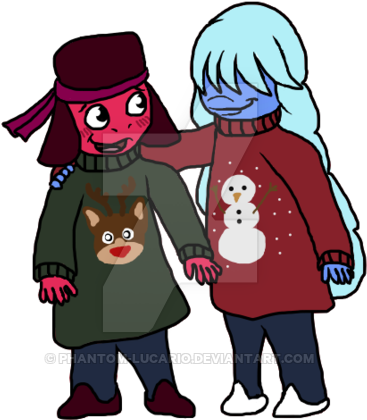 Ugly Christmas Sweaters By Gamerfeline - Cartoon (400x453)
