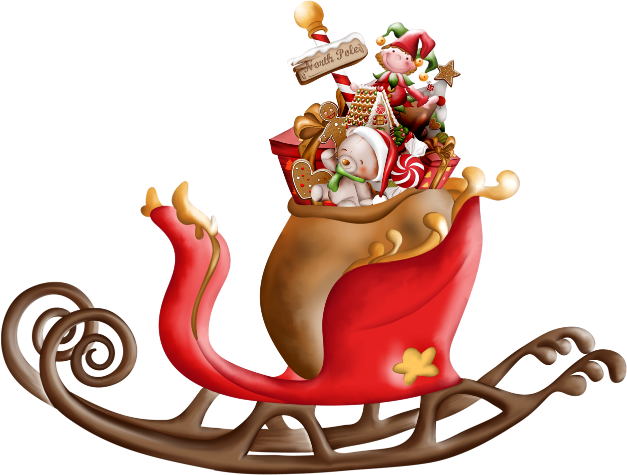 Фото, Автор Svetlera На Яндекс - Papa Noel En Trineo Png (1280x978)