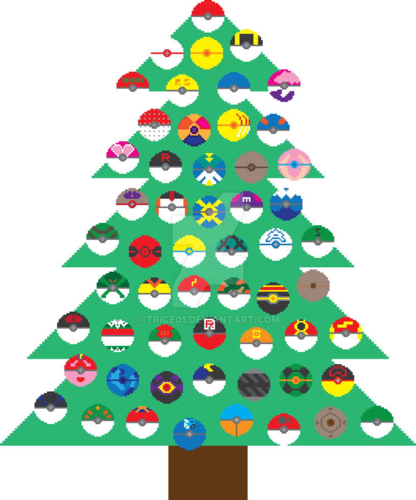 Ugly Pokemon Sweater By Trice01 - Christmas Tree (816x979)