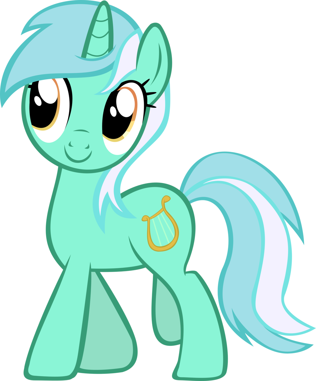 My Little Pony Lyra Vector - My Little Pony Lyra Heartstrings (1024x1234)