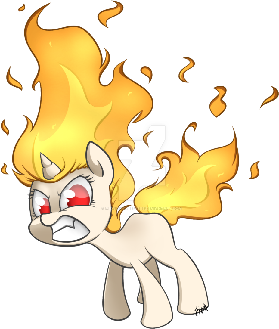 Mane Of Fire, Obtrusive Watermark, Rapidash, Rapidash - Cartoon (1024x1170)