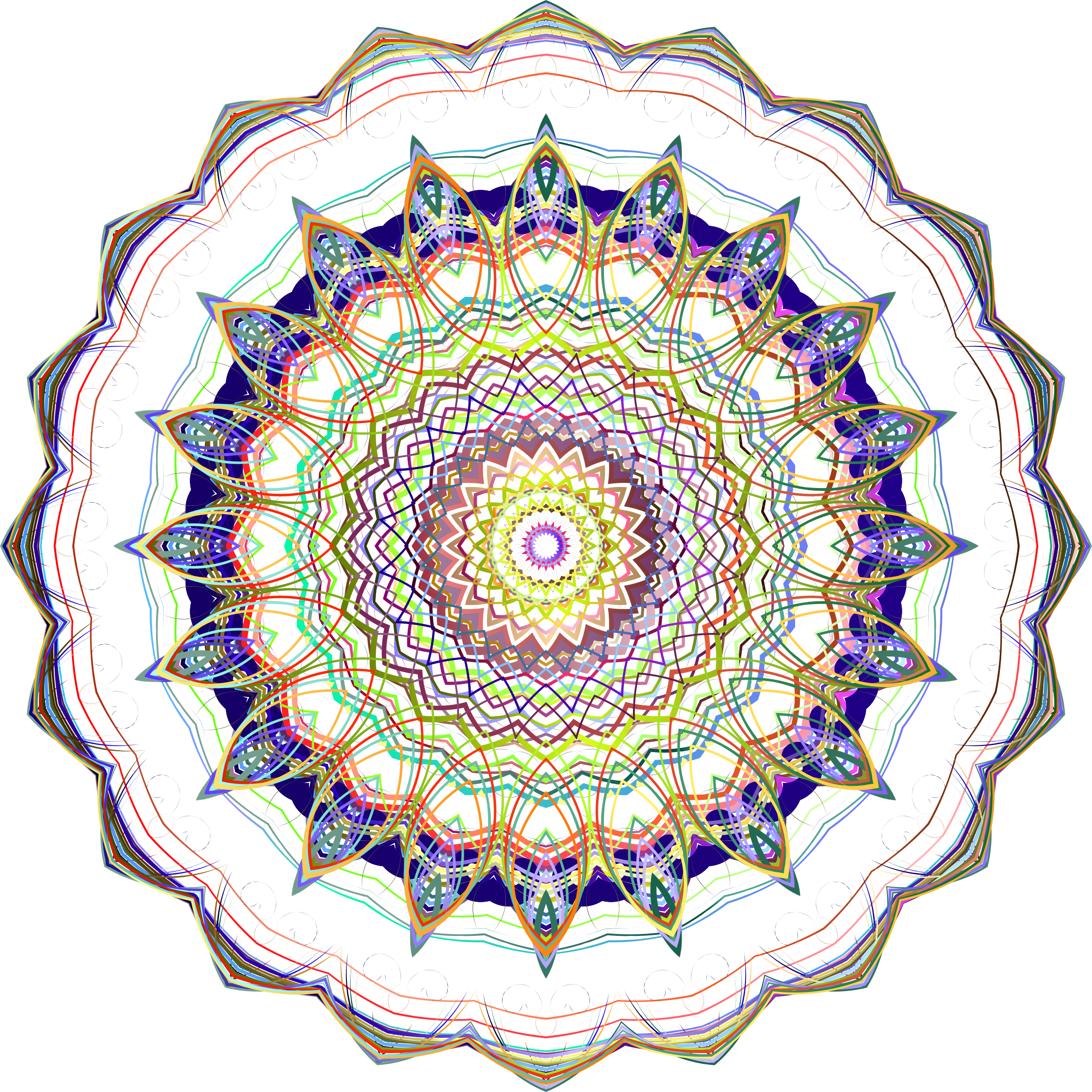 Geometric Mandala No Background - Circle (2336x2336)