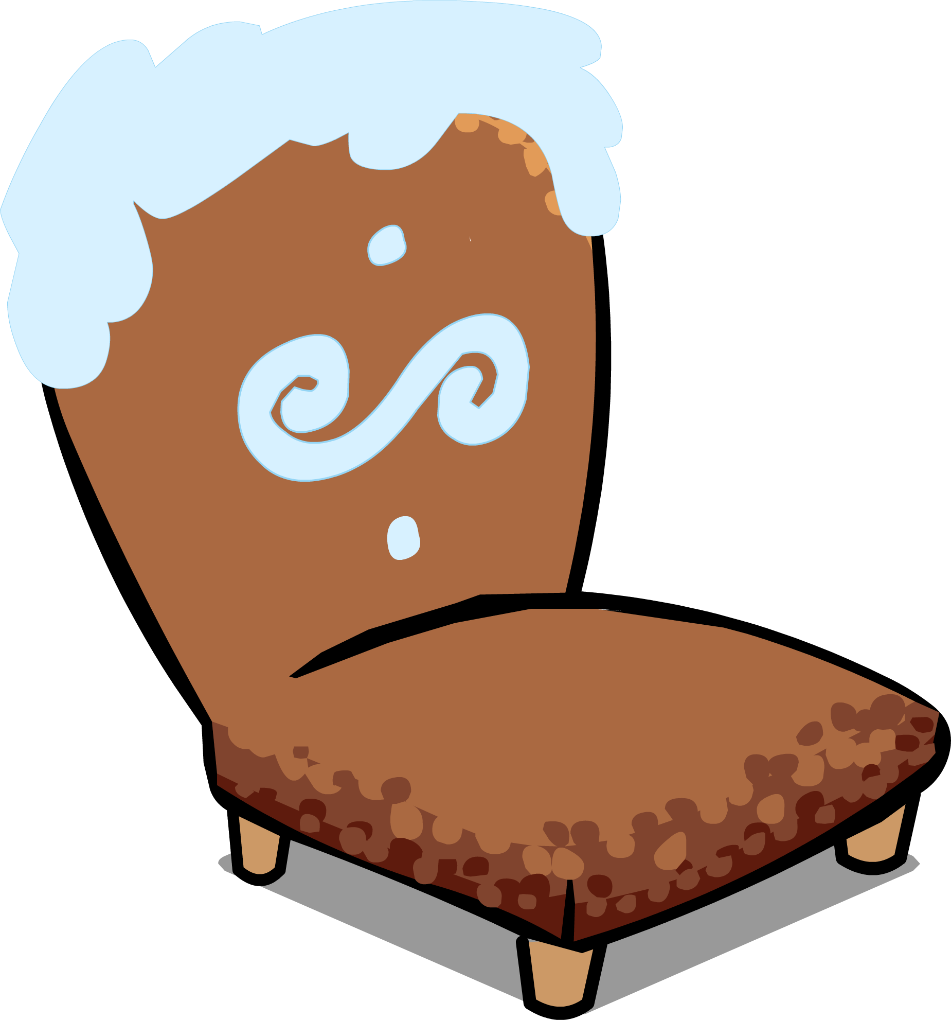 Gingerbread Chair Sprite 008 - Chair (1849x1982)