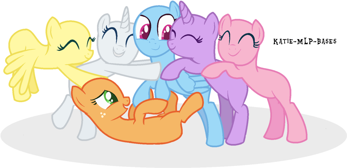 Mlp - Mlp Base Group Hug (1225x652)