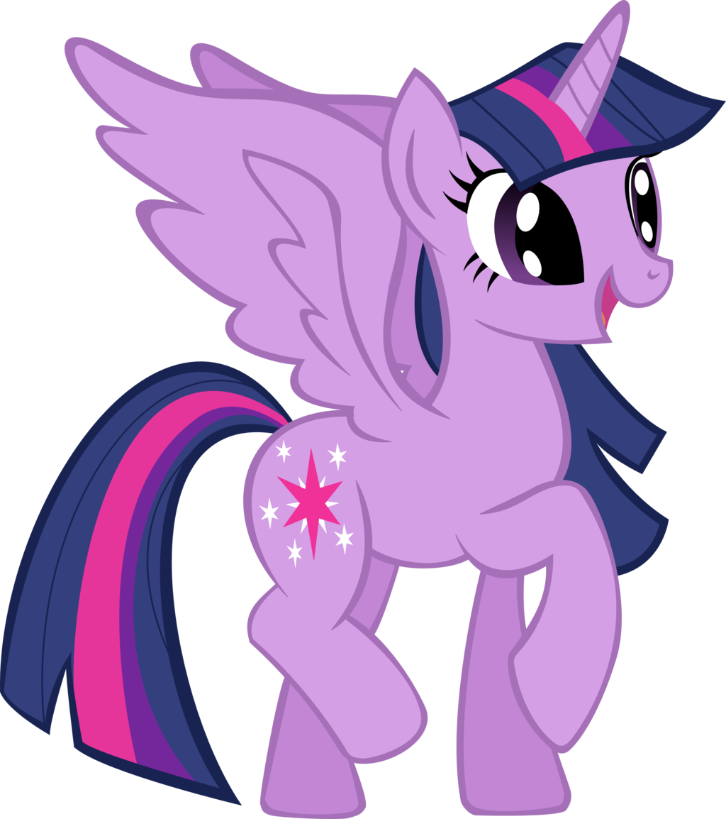 My Little Pony Friendship Is Magic Twilight Sparkle - Mlp Twilight Alicorn Happy (1024x1154)