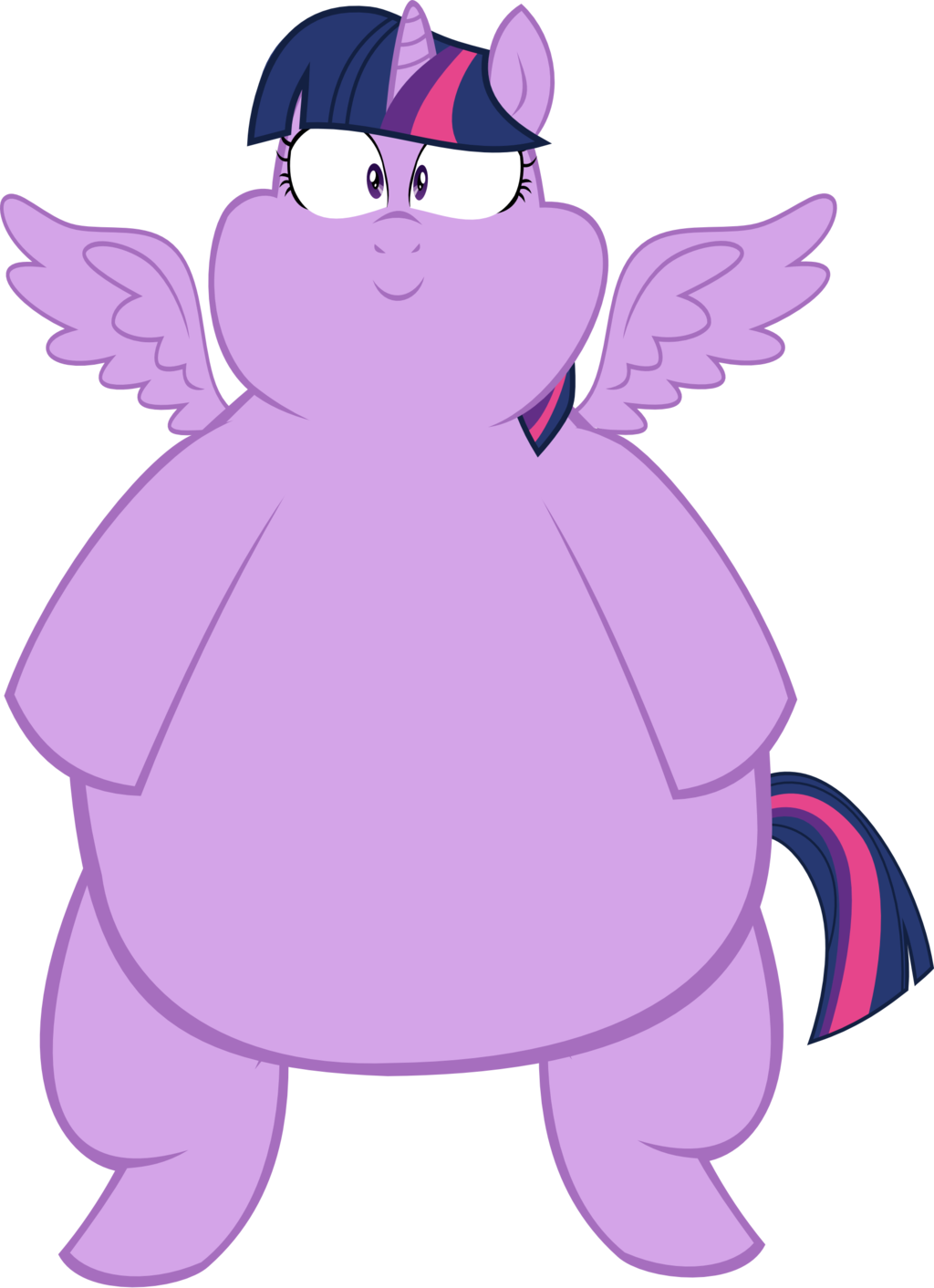 Fat Princess Twilight Sparkle Front By Megarainbowdash2000 - Fat Twilight Sparkle (1024x1412)