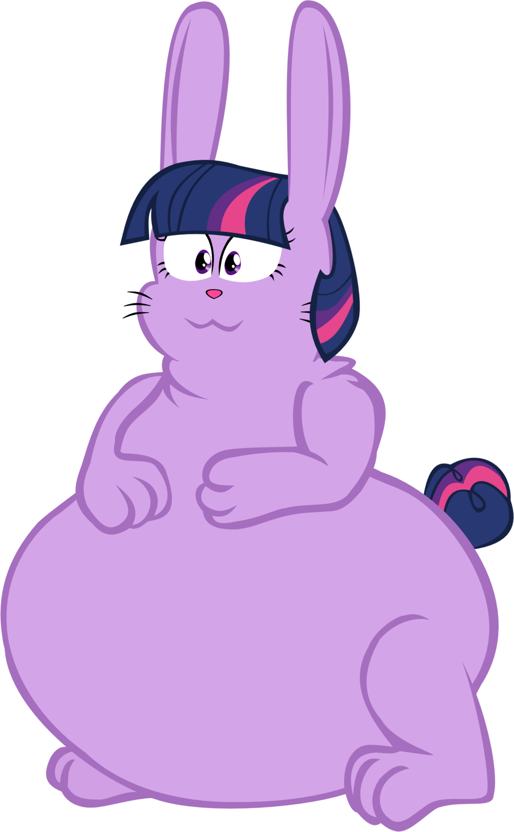 Megarainbowdash2000 Fat Bunny Twilight Normal Version - Fat Bunny Png (1024x1658)
