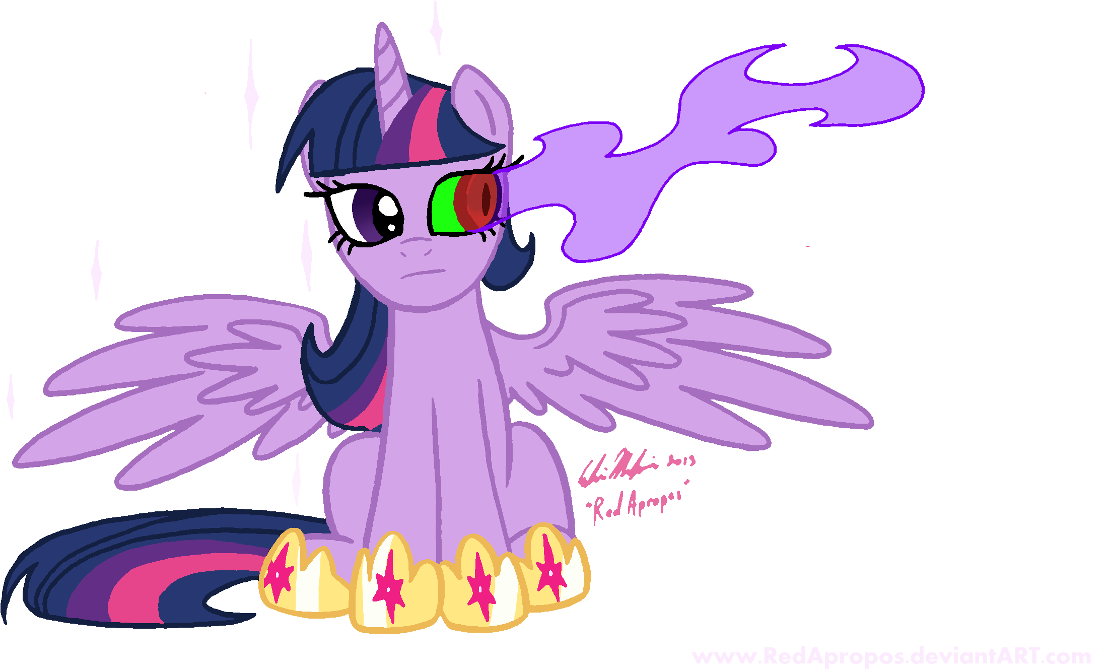Redapropos, Corrupted, Corrupted Twilight Sparkle, - Illustration (2713x1696)