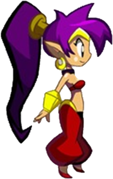 Shantae Mirando Ala Izquierda By Darkarscourge - Cartoon (405x598)