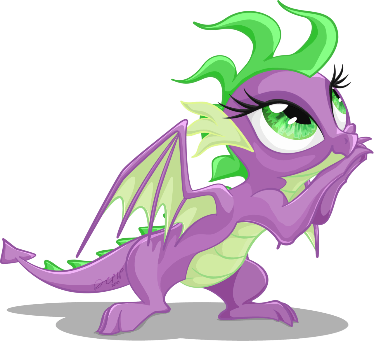 Spike As A Girl Mlp (1280x1169)