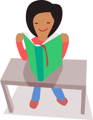 Reading Girl - Woman (388x500)