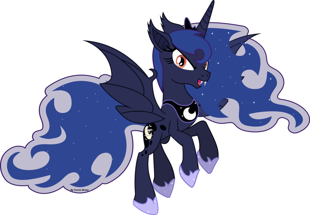 Bat Princess Luna By Vector-brony - Princess Luna Bat (1072x745)