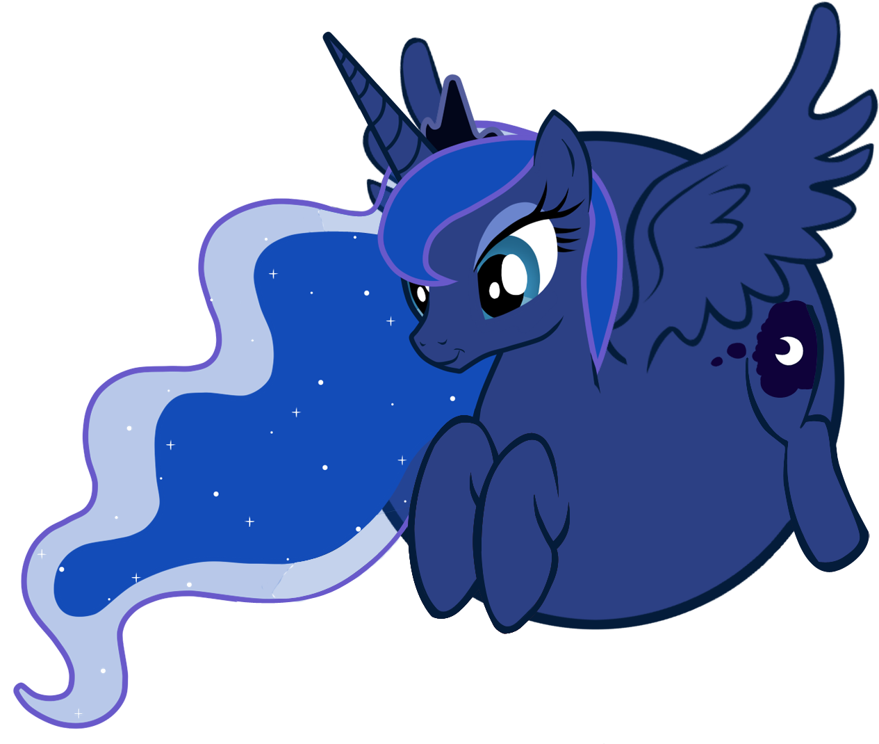 Princess Luna Rainbow Dash Rarity Pinkie Pie Pony Blue - Luna Is A Balloon (1400x1100)
