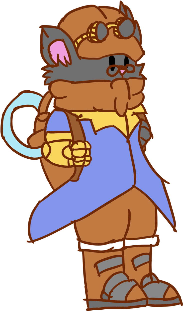 Steampunk Engineer Chinchilla By Milk-knight - Cartoon (1024x1280)