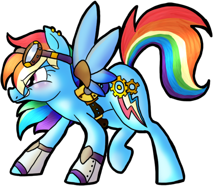 Steampunk Dashie By Colorspectrums - Cartoon (900x806)