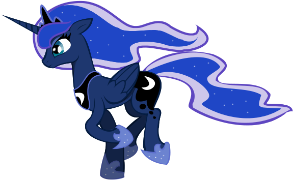 Luna Running By Jazzlovessilkies - My Little Pony Luna Running (600x400)