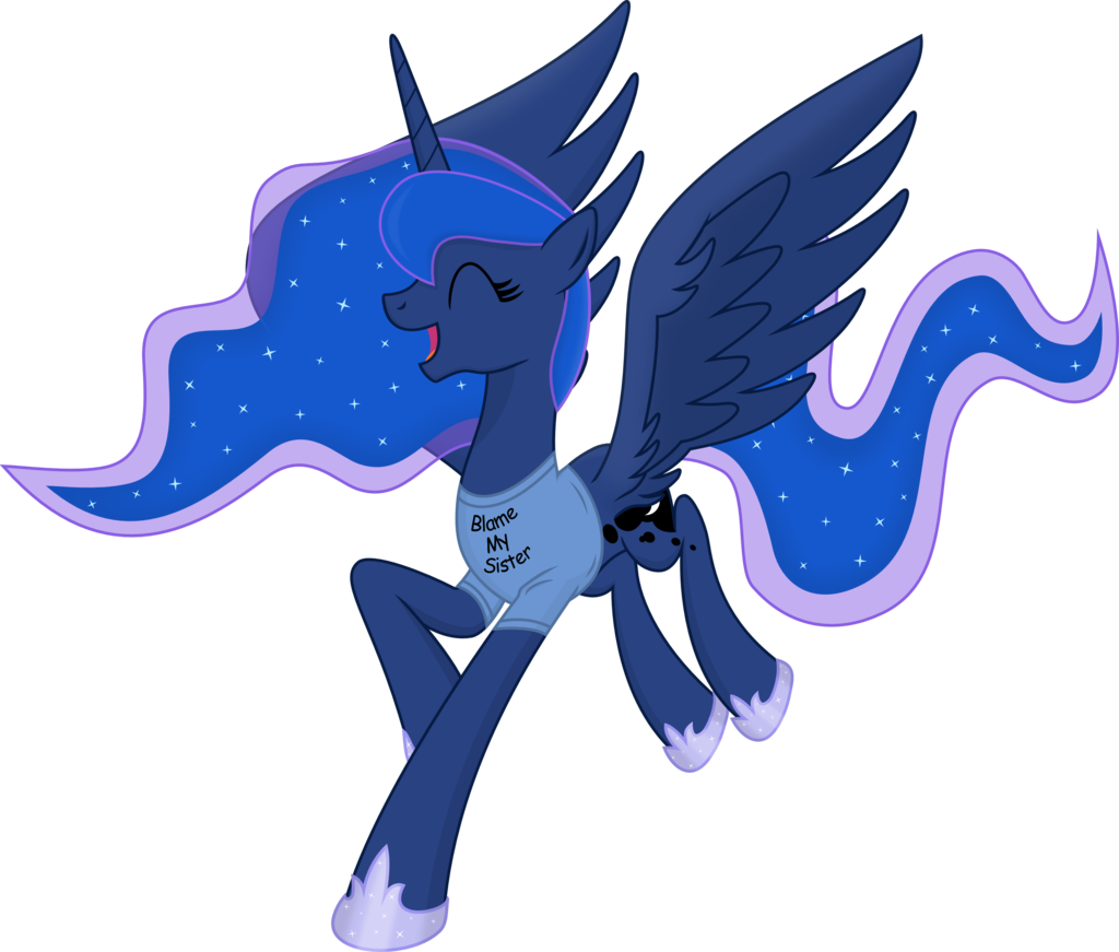 Blame 肉 Sister Pony Patrick Star Mammal Vertebrate - Princess Luna (1024x871)