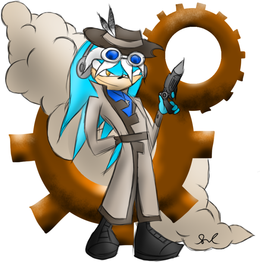 Steampunk Hedgehog By Guil-hedgehog - Cartoon (893x894)