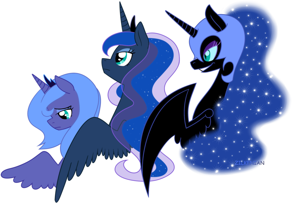 Luna By Zilkenian - Mlp Nightmare Moon Base (1051x759)