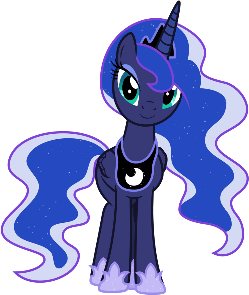 Ashidaru, Princess Luna, Safe, Simple Background, Smiling - Cartoon (1024x1024)