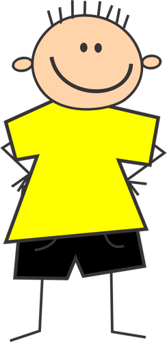 3347 Yellow Free Clipart - Yellow Shirt Clipart (244x500)