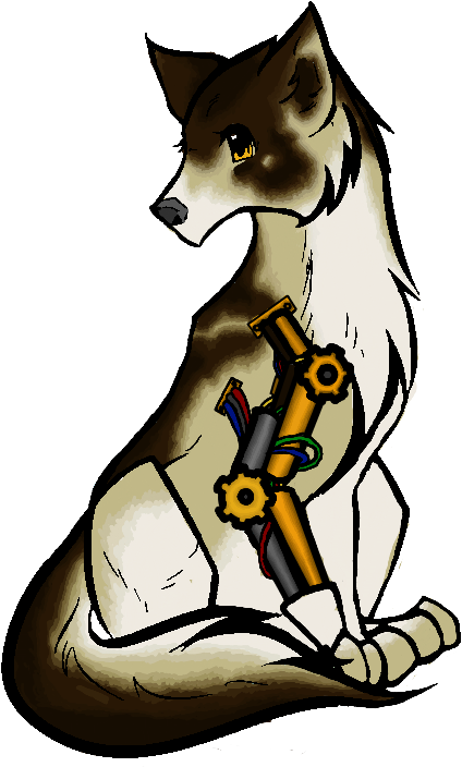 Steampunk Wolf Adopt - Cartoon (454x723)