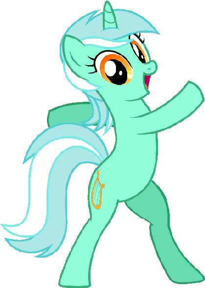 Fluttershy Rainbow Dash Pony Green Mammal Cartoon Fictional - My Little Pony Lyra Gif (441x599)