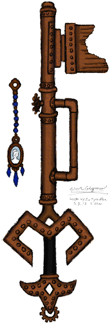 Steampunk Keyblade By Eutytoalba - Antique (357x1056)