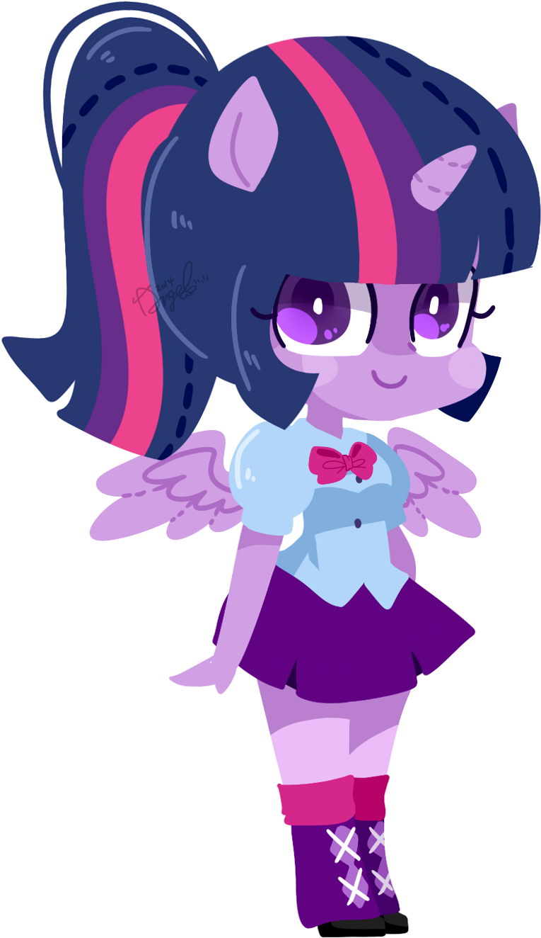 Snow Angel, Chibi, Equestria Girls, Horn, Pixiv, Ponied - My Little Pony: Friendship Is Magic (837x1388)