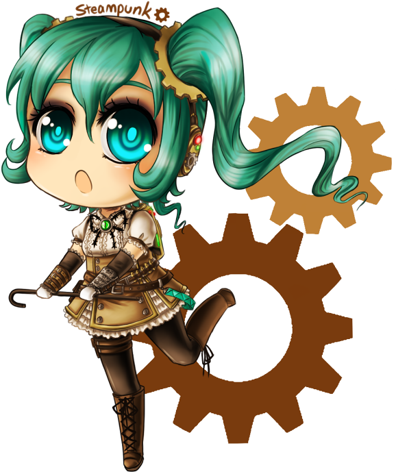 Steampunk Miku By Rixari - Steampunk Miku (606x703)