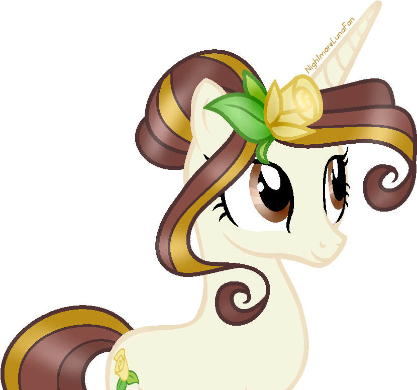 Yellow Rose By Nightmarelunafan - My Little Pony: Friendship Is Magic (836x777)