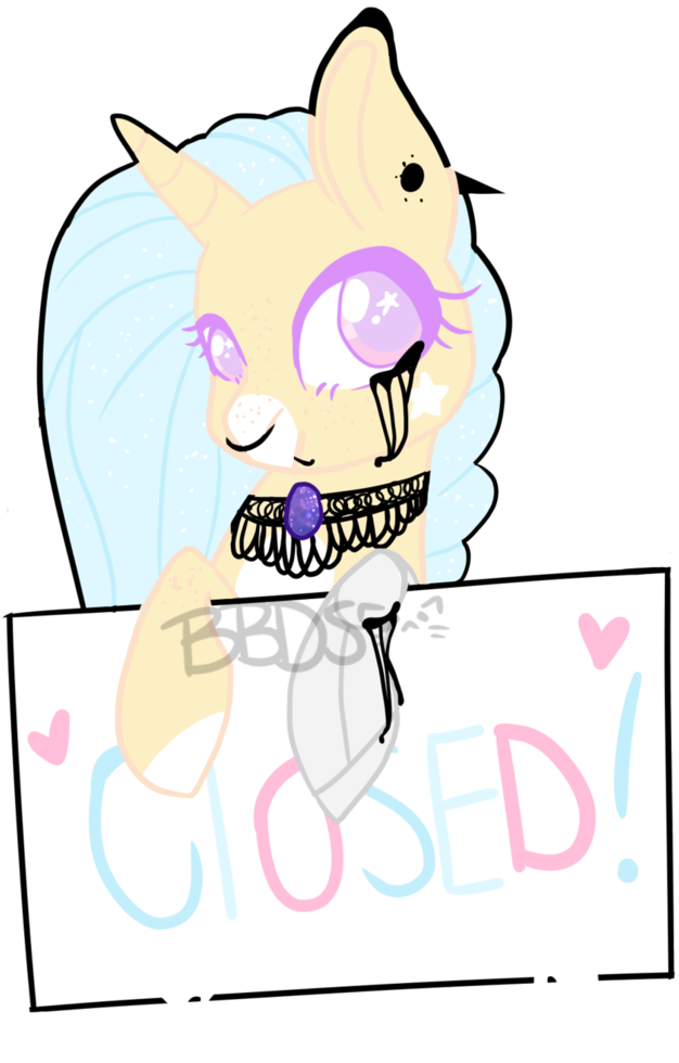 My Closed Sign By Bubblesdraws - Cartoon (763x1047)