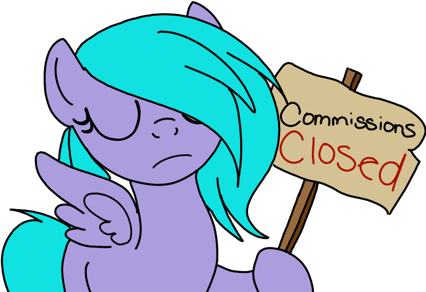 Commissions Closed Sign By Little-crygirl - Cartoon (900x607)
