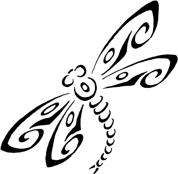 Dragonfly Tattoos Png Clipart - Dragonfly Tattoo Transparent (600x602)